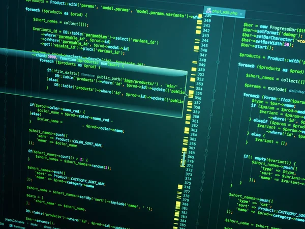 Php Code Editor Nahaufnahme Programmierkonzept Web Entwicklung Auf Der Php — Stockfoto