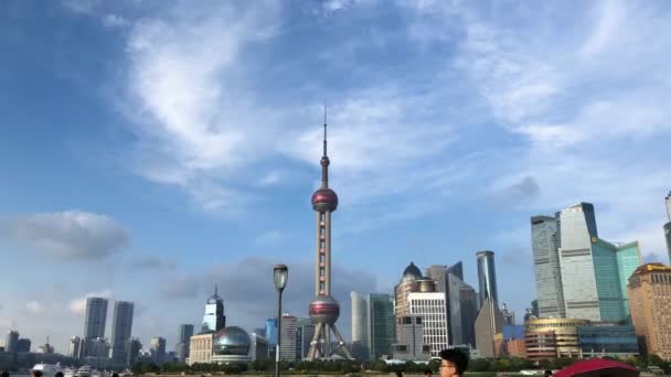 China Shanghai Juni 2018 Time Lapse Hyper Lapse Zicht Oriental — Stockvideo