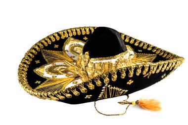 Meksika beyaz izole Sombrero