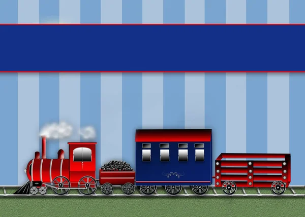 Graphic 3-D Train Background — Stock Photo, Image