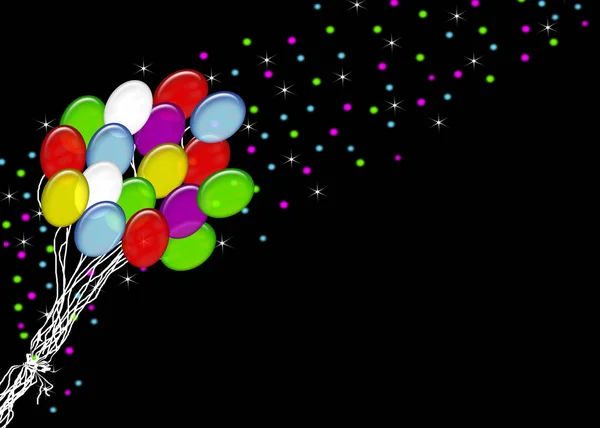 Festive Background with Balloons — Stock Photo, Image