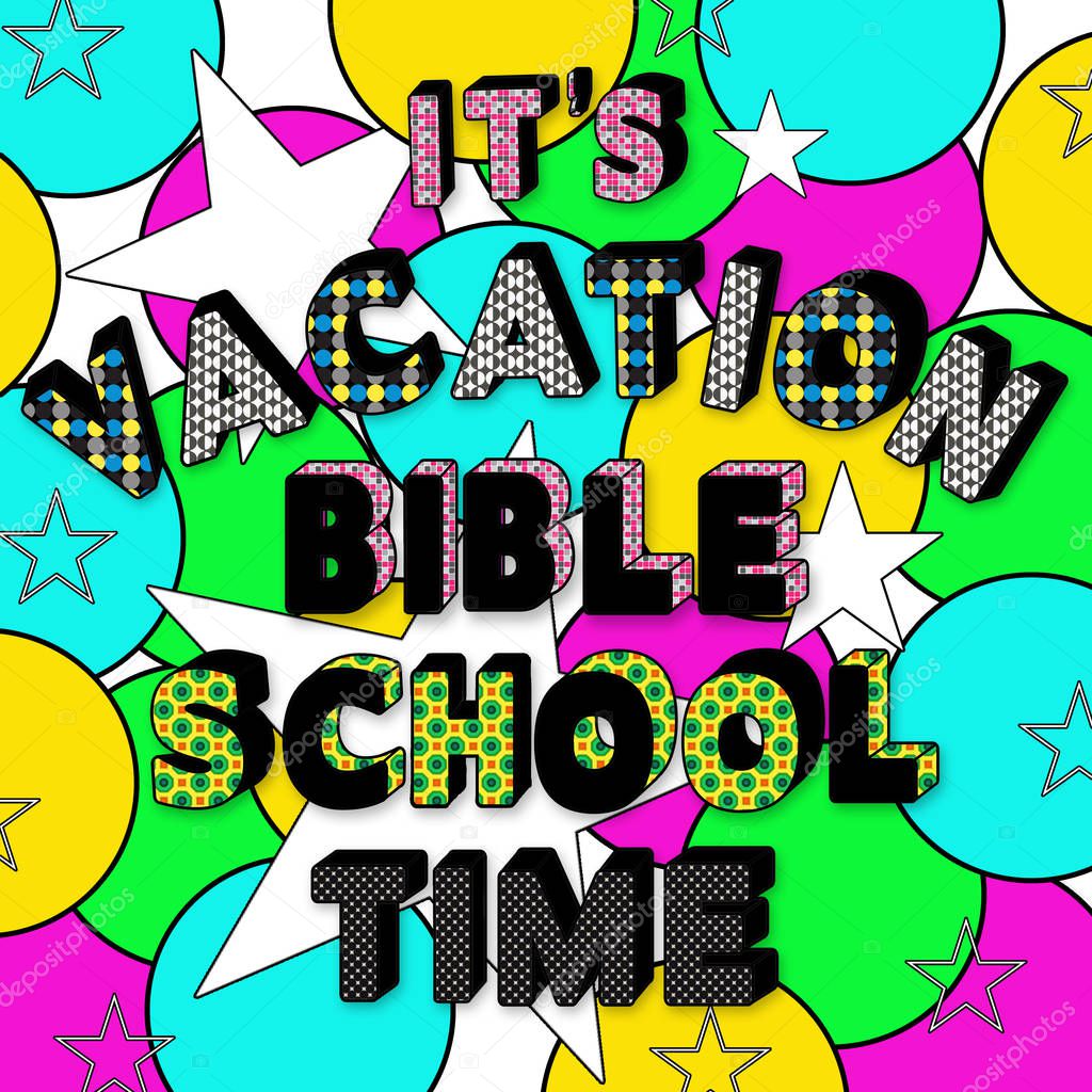 Vacation Bible School Colorful and Fun Illustration