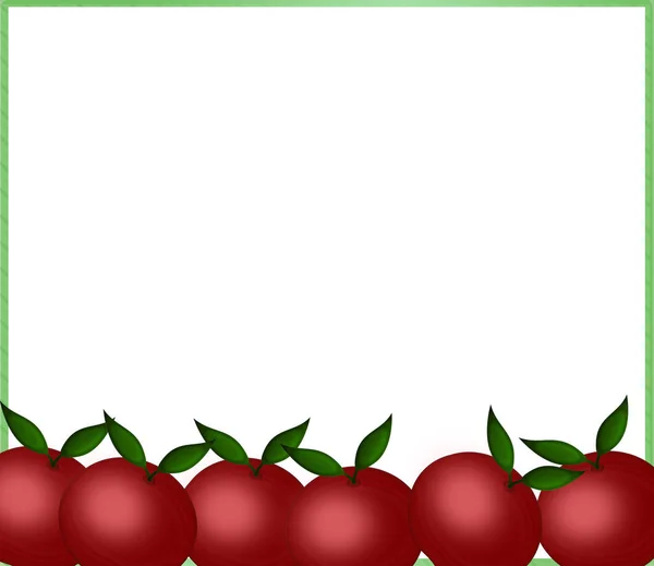 Röda grafiska äpplen isolerade på vit bakgrund — Stockfoto