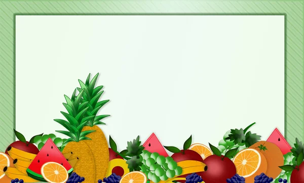 Background with graphic assortment of fruit — Stock Photo, Image