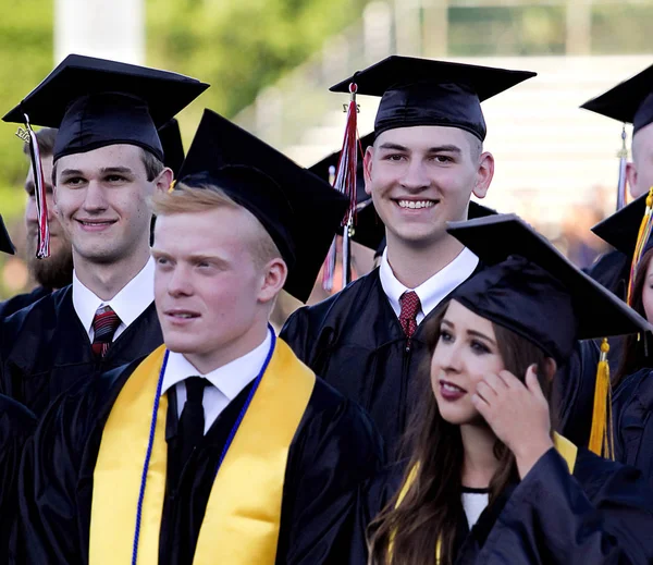 Graduação-junho 2017-South Western High School-Hanover, PA-graduados — Fotografia de Stock