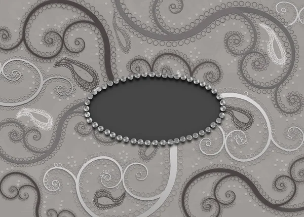 Shades Gray Background Spiral Paisley Type Pattern Three Different Backgrounds — Stock Photo, Image