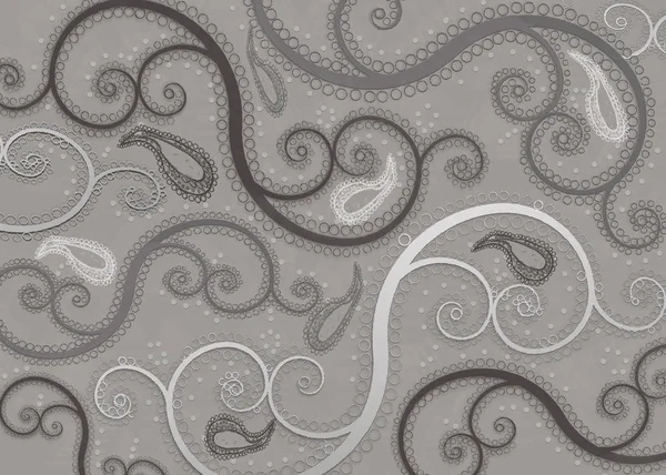 Shades Gray Background Spiral Paisley Type Pattern Three Different Backgrounds — Stock Photo, Image