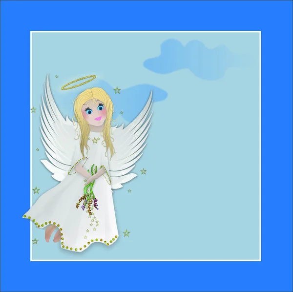 ANGEL BORDER in  CLOUDS — Stock Photo, Image