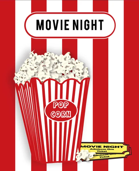 Graphic Illustration Carton Popcorn Isolated Redand White Striped Background Movie — 스톡 사진