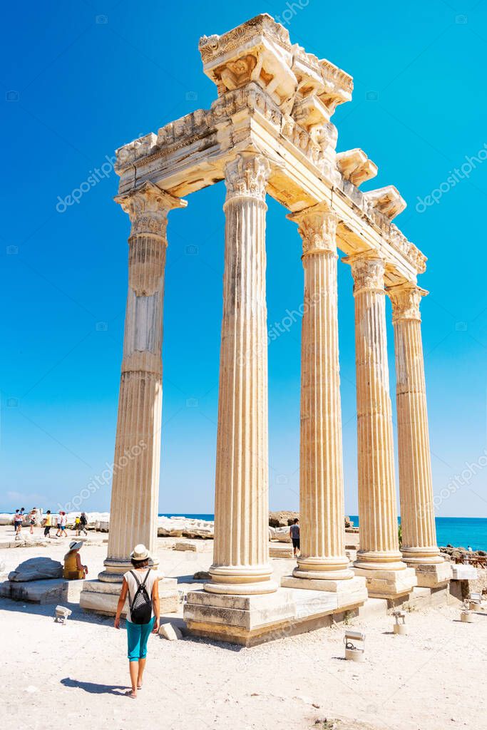Famous Apollo Temple Ruins in Antalya , Turkey
