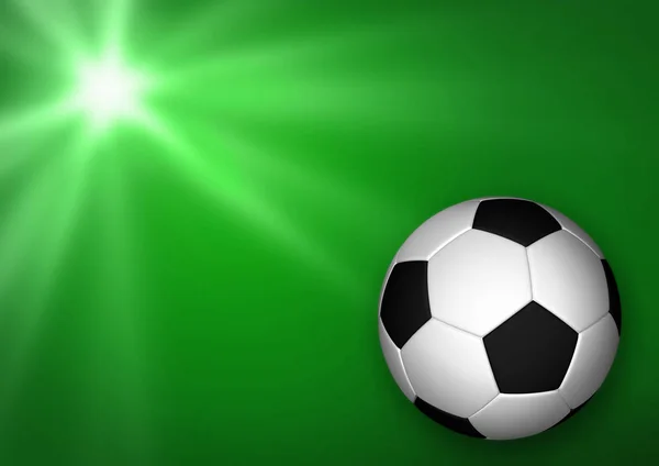 Soccer ball on green background — Stock Photo, Image