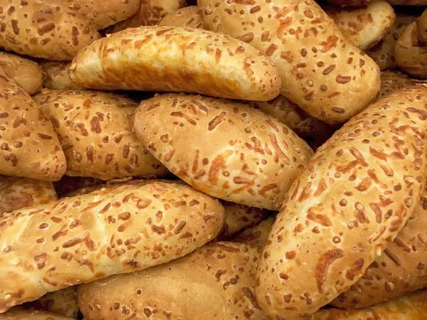 Un mucchio di mini-baguette da vicino — Foto Stock