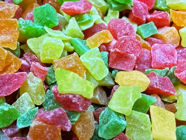 Delicious colored candied fruits — Stock Photo, Image