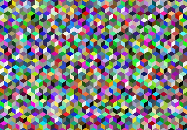Abstrakter Retro-Hintergrund - isometrisches farbiges Dreieck im Vektor — Stockvektor