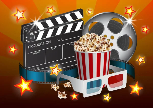 Vector illustration for the cinema — Stock Vector