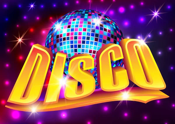 Vektör çizim - disko parti poster