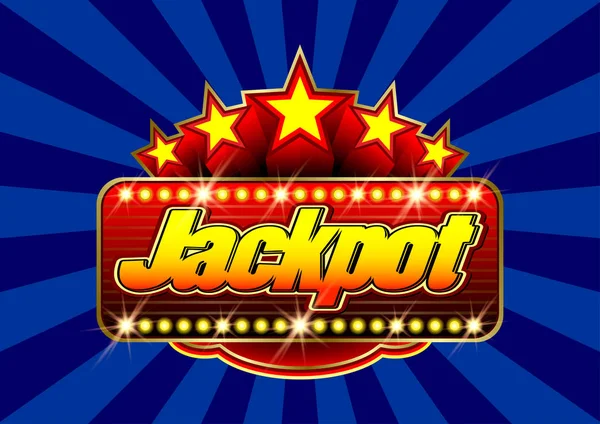 Jelzőtábla kaszinó - vektor Jackpot reklám — Stock Vector