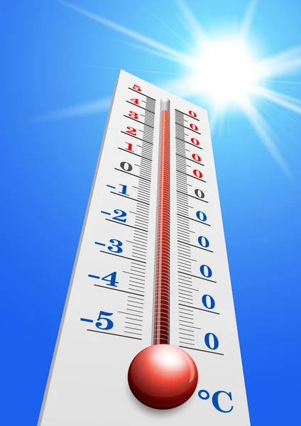 Thermometer - Lufttemperaturmessgerät im Vektor — Stockvektor