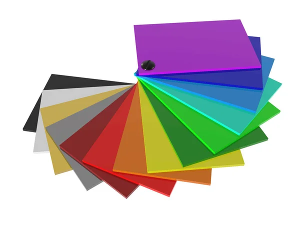 A paleta de cores de acrílico em 3D — Fotografia de Stock