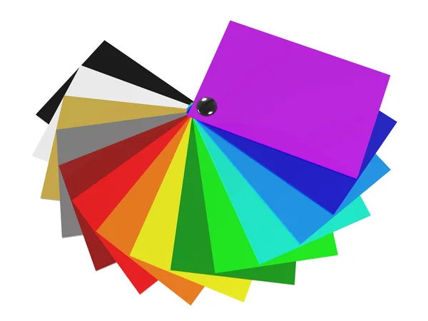 The color palette of acrylic in 3D — Stock Photo, Image