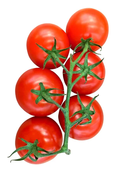 Rijpe rode tomaten geïsoleerd op een witte achtergrond — Stockfoto