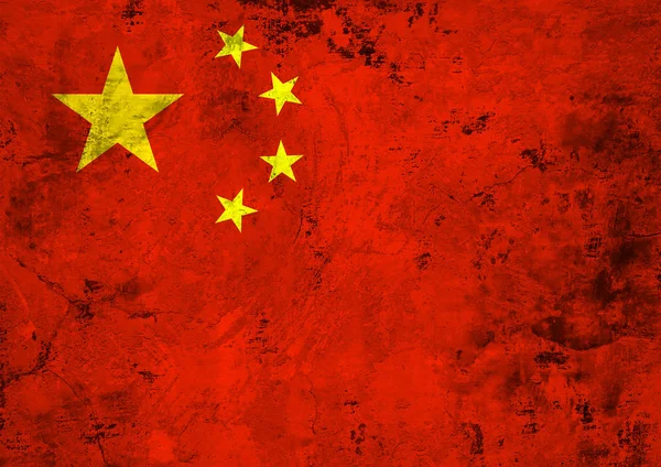 Çin bayrağı taş doku arka planı