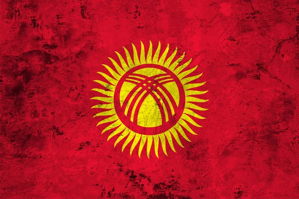 Bandeira do Quirguizistão fechar — Fotografia de Stock