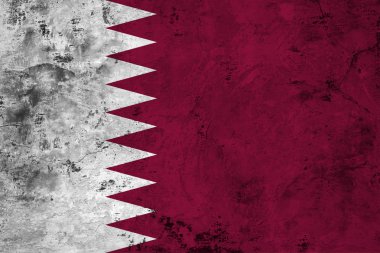 Katar bayrağı yakın çekim