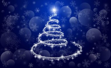 Tatil kartı vektör - Noel ağacı