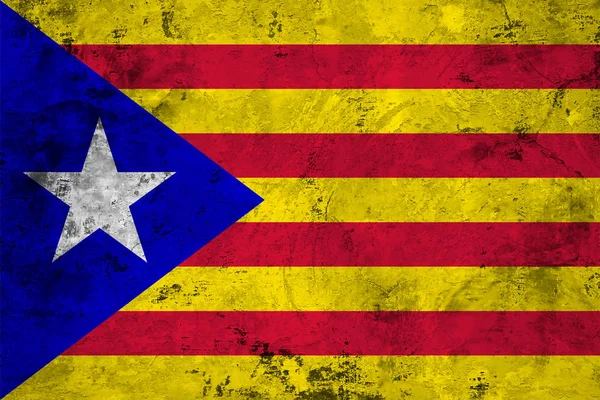 Flaga Katalonii z bliska — Zdjęcie stockowe