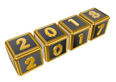 Rakamlar 2017 ve 2018 altın küpleri