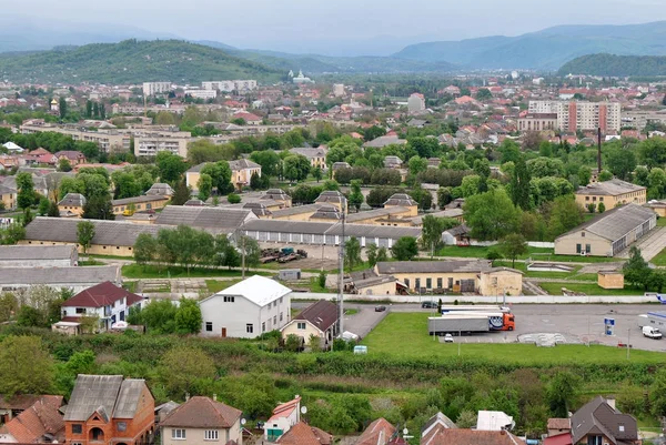 Vista para a cidade de Mukachevo — Fotografia de Stock