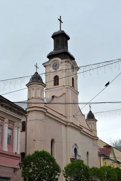 Cupola Della Chiesa Cattolica Romana San Yuri Uzhhorod Ucraina — Foto Stock