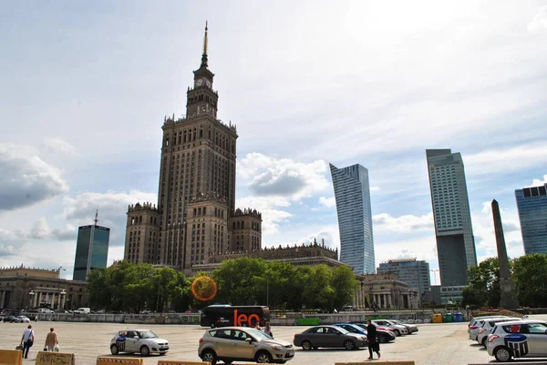Sovjetiskt Palats Centrum Moderna Warszawa — Stockfoto