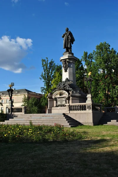 Adam Mickiewicz Famous Polish Poet Statue Warsaw — Stock Photo, Image