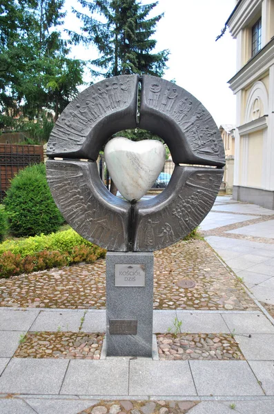 Monumento Con Cuore Varsavia — Foto Stock
