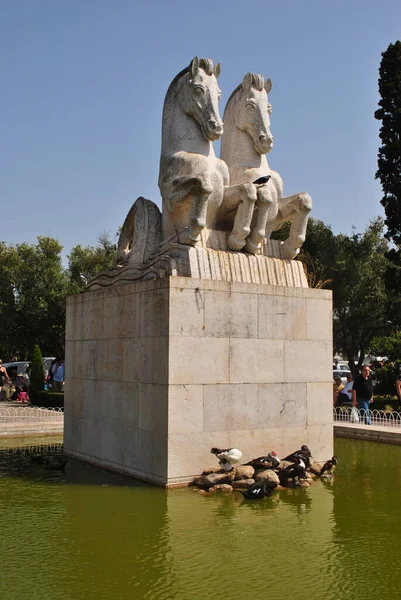 Monument Över Hästar Lissabon Portugal — Stockfoto