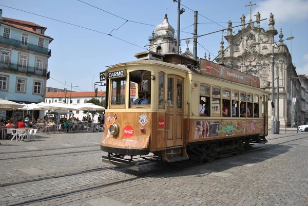 Tram Della Città Vecchia Porto — Foto Stock