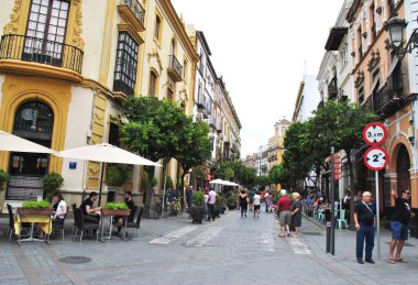 İspanya, Sevilla 'nın Picturesque Caddesi