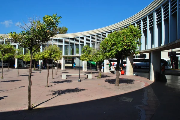 Binnenplaats Van Het Busstation Spanje — Stockfoto