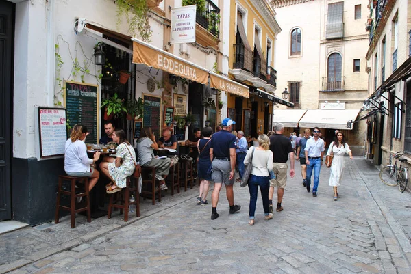 Pequeño Restaurante Calle Sevilla España — Foto de Stock