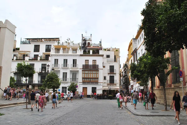 Folle Sulla Strada Siviglia Spagna — Foto Stock