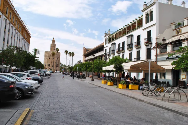 Edificios Modernos Antiguos Sevilla — Foto de Stock