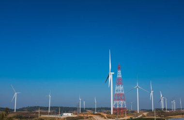 Eko güç, elektrik, yenilenebilir enerji kaynağı Rüzgar türbinleri.