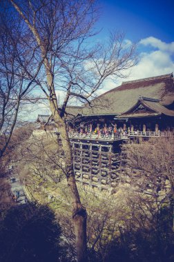 Kyoto, Japonya 'daki kiyomizu-dera tapınağı..