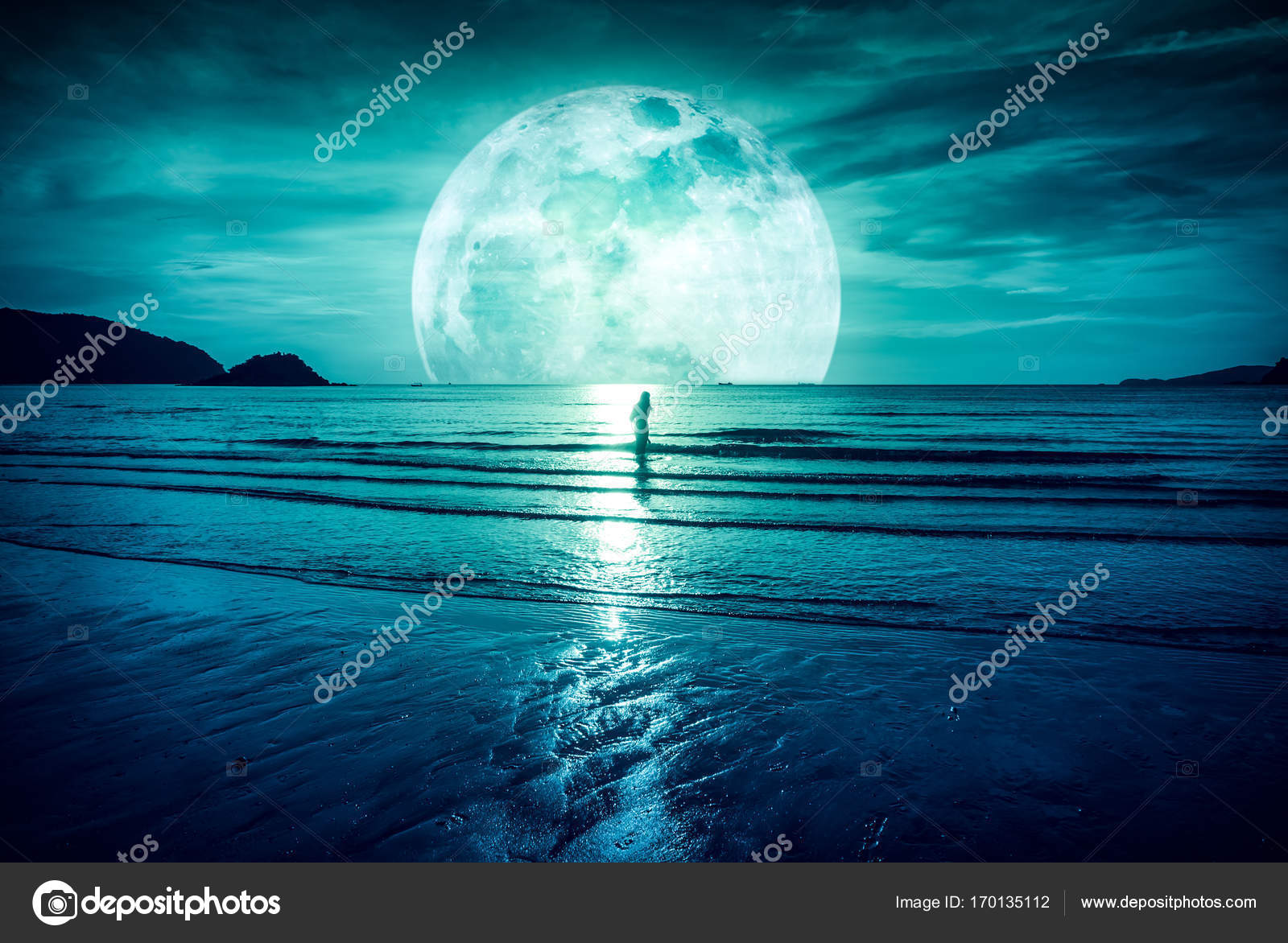 Super Moon Colorful Sky With Cloud And Bright Full Moon Over Sea Serenity Nature Background Stock Photo By C Kdshutterman Super Moon Colorful Sky With Cloud And Bright Full Moon Over Sea Serenity Nature Background Stock Photo By C Kdshutterman