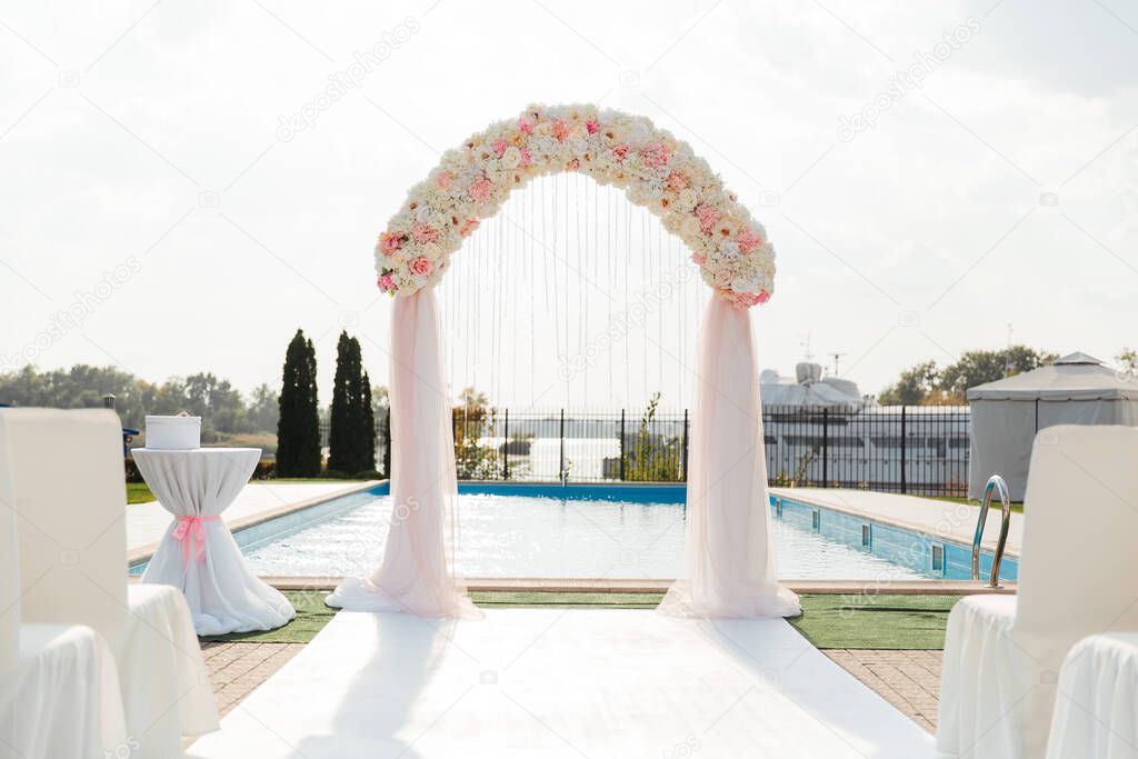 wedding decor, arch, and floristry, visiting ceremonies, details