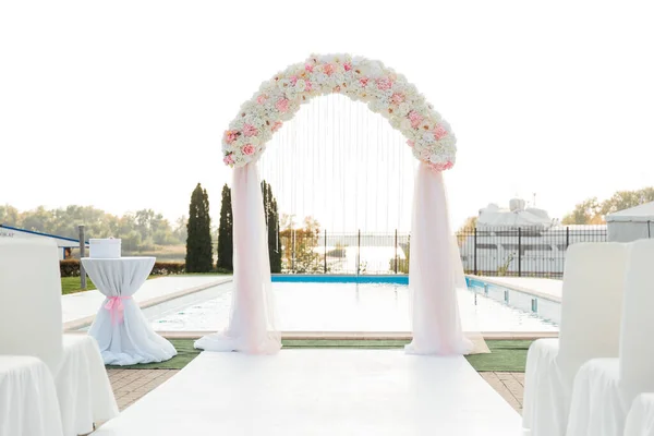 Wedding Decor Arch Floristry Visiting Ceremonies Details — Stock Photo, Image