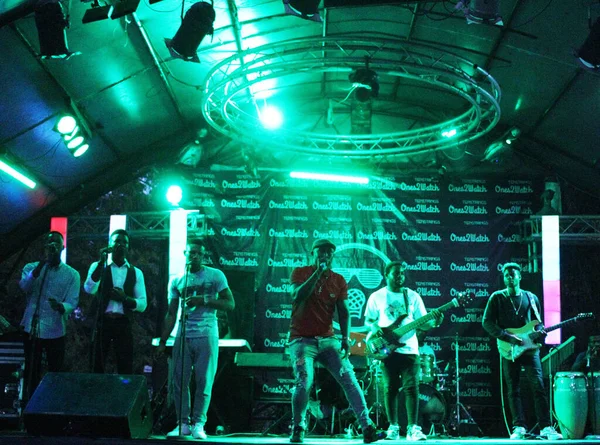 Imagem Uma Banda Concerto Evento Ones2Watch Apresentado Por Freedom Park — Fotografia de Stock