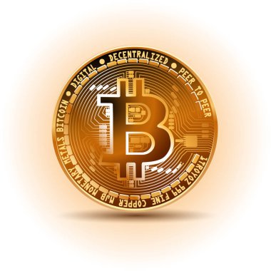 bir bitcoin fiziksel görüntüsünü